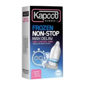 کاندوم تاخیری قوی نان استاپ مکس دیلی یخی کاپوت KAPOOT Frozen Non Stop Max Delay بسته 10 عددی