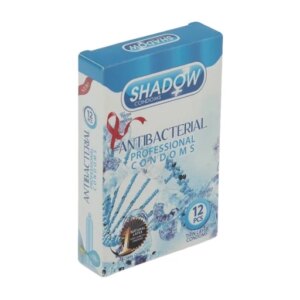 کاندوم آنتی باکتریال شادو SHADOW ANTIBACTERIAL بسته 12 عددی